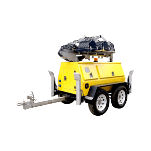 Trailer-Mounted Hydraulic Mast Metal Halide Mobile Light Tower for Mining or Rescue KLT-10000