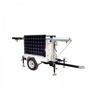 Portable Solar Mobile Tower Light with Trailer and LED Lamp SLT-400