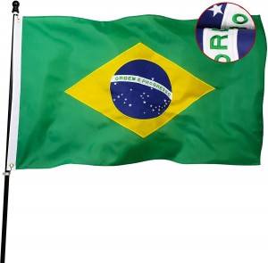 Brazilian Flag Embroidery Printed for Pole Car Boat Garden