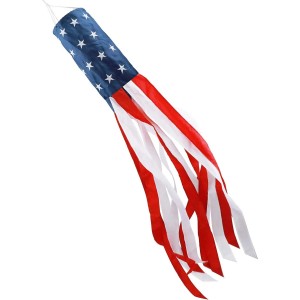 50 Stars USA Windsock Patriotic Embroidery for Garden Decoration