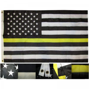 US Thin Yellow Line Flag for FlagPole Car Boat Garden
