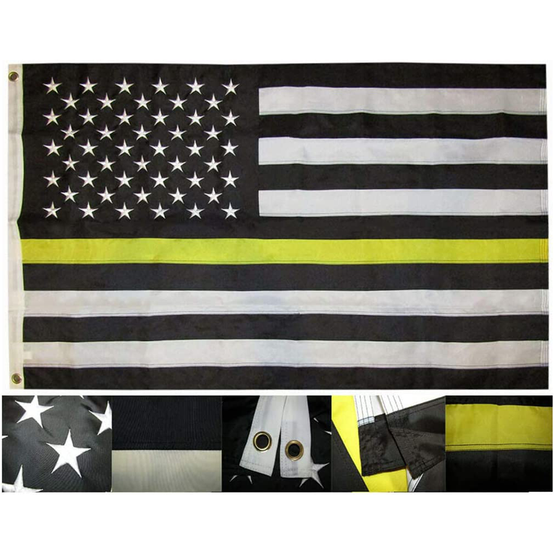1-Embroidery-flag-of-thin-yellow-line