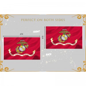 US Marine Corps Flag Embroidery Printed Pole Car Boat Garden