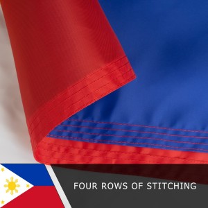 Philippine Flag Embroidery Printed for Pole Car Boat Garden