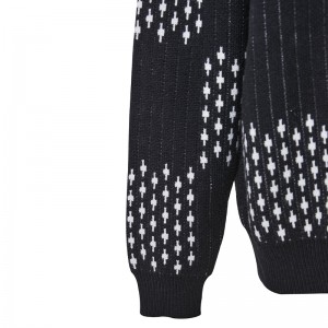 2022 Oem de moda de punt de ratlles de color sòlid per a homes de disseny jersei jersei per a home