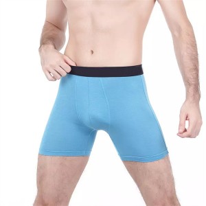 ຂາຍສົ່ງແລະ Custom Logo Cotton And Spandex Sport Boxer Briefs For Men Underwear