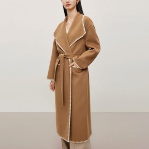 Χειμώνας 2023 Maillard Premium Commuter ολομάλλινο παλτό Μακρύ χακί γυναικείο παλτό