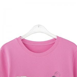 Veľkoobchod 2022 Módne dámske tričko s krátkym rukávom v ružovej farbe