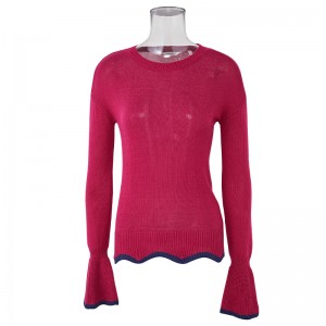 Модний жіночий тонкий світшот з круглим вирізом 2022 р. Повсякденний пуловер Верхній теплий светр Сорочки з довгим рукавом