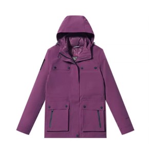 Giacca da tempesta in piuma d'oca giacca da sci impermeabile tre in uno antivento da donna giacca invernale calda ispessita da donna