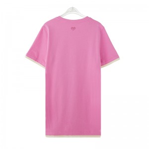 Groothandel 2022 Mode T-shirt met korte mouwen voor dames, roze tops