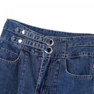 Dame jeans Kvinder Casual Street wear Workout Harem Boy Friend Højtaljede jeans Dame denim Bukser