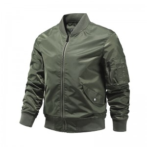 Cross-border Flight Jacket Male [plus Cotton / Thin] Spring And Autumn Ma1 Air Force Jacket Baseball Uniform Solid Color Japanese Coat Male