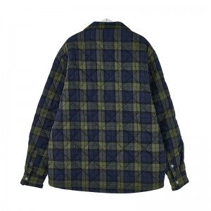 2022 Quilted Padded with Flannel Fabric Outerwear Jacket សម្រាប់បុរស