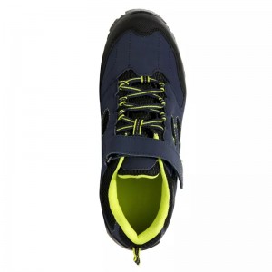 Kids 'Holcombe V Waterproof Low Walking Shoes Navy Lime Punch