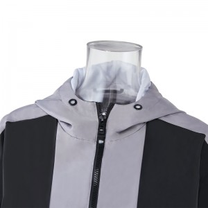 2022 패션 맞춤형 디자이너 컬러 블록 얇은 지퍼 업 폴리 에스터 윈드 브레이커 남성 스포츠 자켓