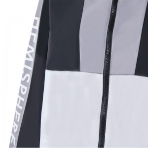 2022 Fashion Custom Designer Color Block Thin Zip Up Polyester Windbreaker Men Sports Jacket