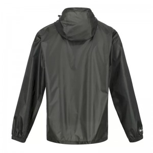 Функціональна чоловіча водонепроникна куртка Pack-It III темного кольору хакі з логотипом на грудях