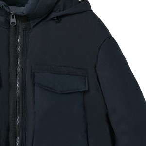 Simple Thicken pallto për meshkuj me kapuç të ngrohtë me mbushje pallto dimërore