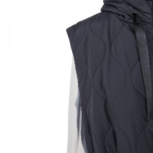 Anti cotton calendering glue spraying cotton Short Foldable Women Jacket Winter Vest coat
