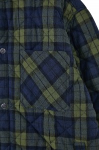 2022 Exclusive Quilted Padded dengan Jaket Pakaian Luar Fabrik Flanel Untuk Lelaki