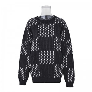 2022 Oem de moda a rayas de punto de cor sólida para homes suéter de deseño suéteres para homes