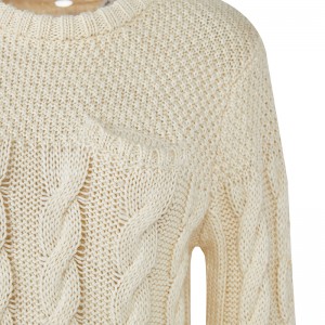 اپنی مرضی کے مطابق موسم سرما میں بننا کپاس پالئیےسٹر اون کیشمی عملہ گردن خواتین سویٹر