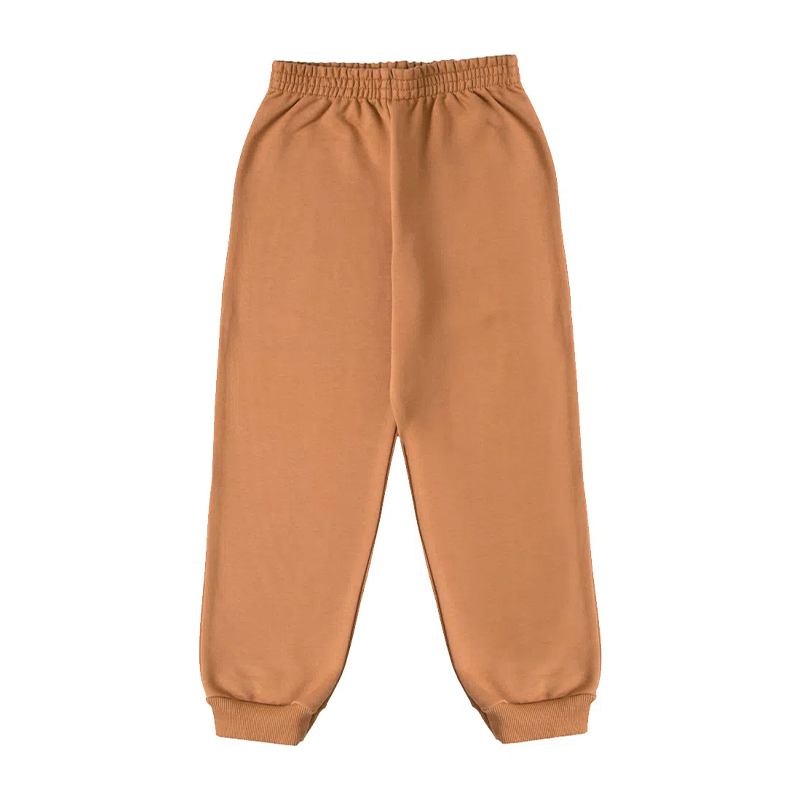 ODM Childrens Occasion Wear Manufacturer –  Children’s pants jogging hoodie flannel kids light brown – Worldu