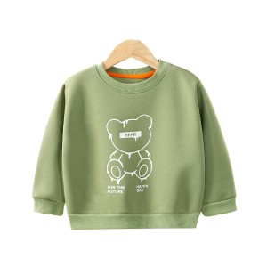 Sudadera para niños Otoño Nuevo 2021 Niños de una sola pieza Niñas Versión coreana Camiseta Bebé Sudadera de manga larga Ropa para niños al por mayor
