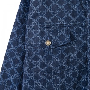 2022 new High quality Boys Jean Jacket Man Custom top quality luxury laser printing 100% cotton denim jacket men