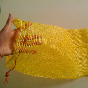 PP circular woven mesh bag with drawstring for onion potato etc.packing