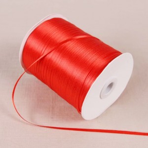 China Custom Solid Color Single Double Face Polyester Satin Ribbon In Roll