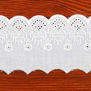Wholesale Embroidery Cotton Lace Fabric Embroidery Lace Trim