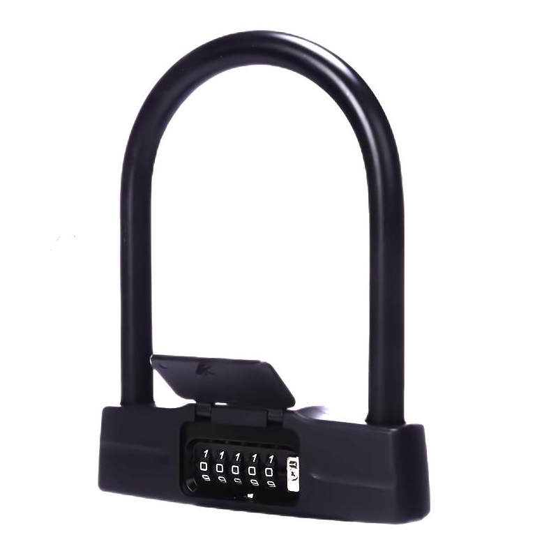 5-Digit Rubber Coat Strong Password Bicycle Padlock Heavy Duty U Bike Lock WS-BL08 Featured Image
