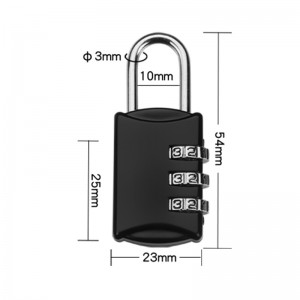 Good Quality Most Secure Combination Padlock 3 Digital Mini Gym Lock WS-PL08