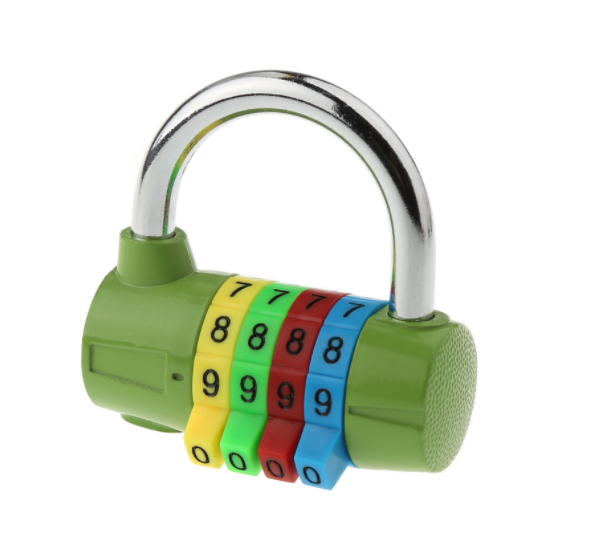 4 Digit password mini lock travel case lock gym padlock