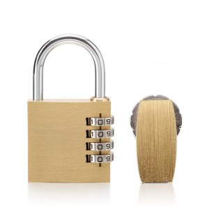 40mm Solid Brass Copper Padlock 4 Password Code Lock for Gym Digital Locker WS-4040