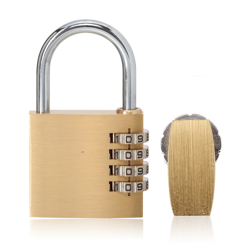 50mm Solid Brass Copper Padlock 4 Password Code Lock for Gym Digital Locker WS-5046 Featured Image