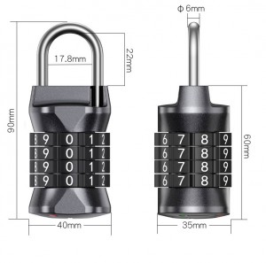 4-Digit Locker Lock Cylindrical Combination Padlock WS-PL16