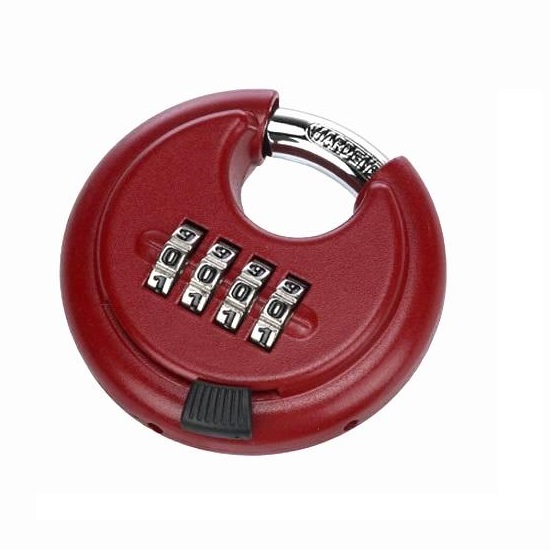 Red coated disk lock for storage container wslocks