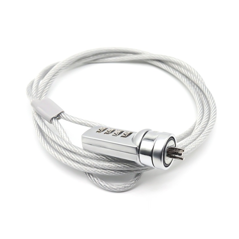 Anti Theft Combination Security Stainless Locking Laptop Cable Lock 6ft. WS-LCL03 Featured Image