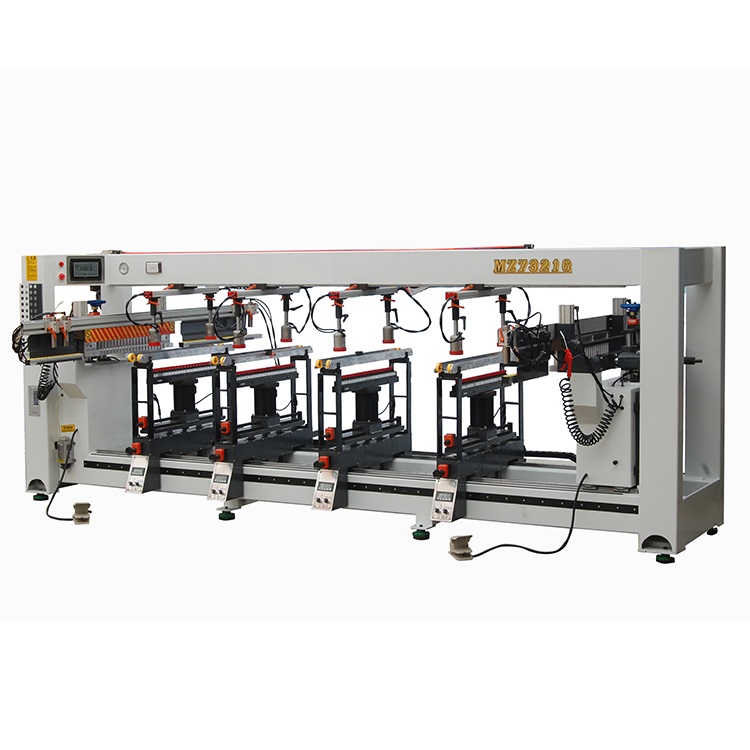 Three-line drilling machine for furniture and cabinet