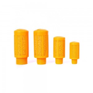 PSL Series orange color pneumatic exhaust silencer filter plastic air muffler for noise reducing