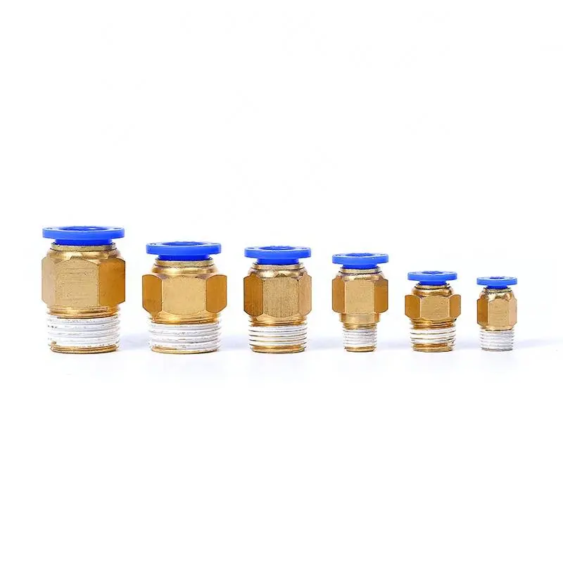 SPC Series Male Thread Straight Brass Push To Connect Air Quick Pneumatic Fitting