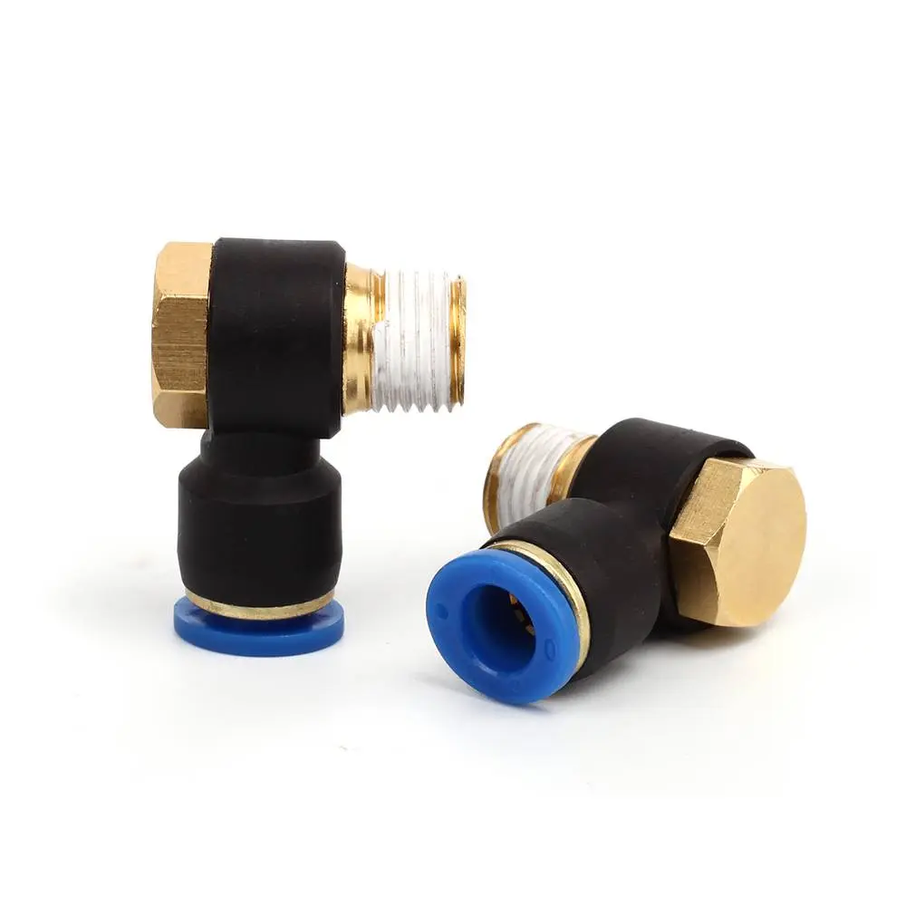 SPH Series pneumatic one touch plastic swing elbow air hose pu tube connector Hexagon universal male thread elbow fitting