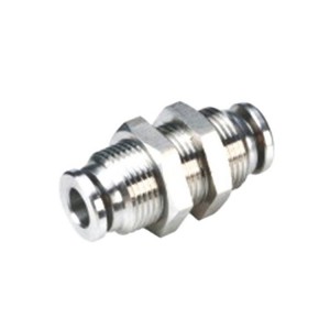 BKC-PM pneumatic stainless steel bulkhead union connector stainless steel pipe fitting