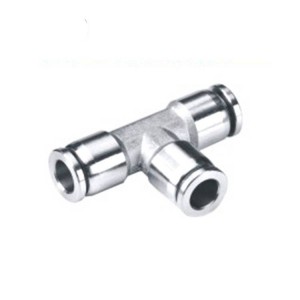 BKC-PE Series stainless steel reducing tee air fitting union t type pneumatic fitting