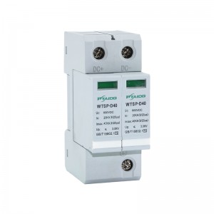Low MOQ for High Quality SPD 40ka DC Arrester Three Phase Surge Protector Device 800V 1000VDC