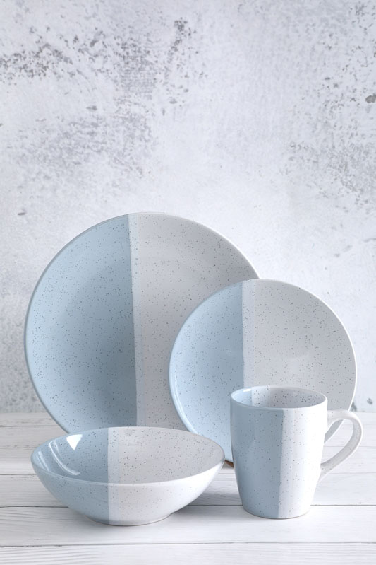 16 cross-glazed tableware sets