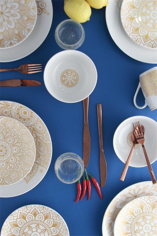 Mandala collection porcelain dinnerware set Featured Image